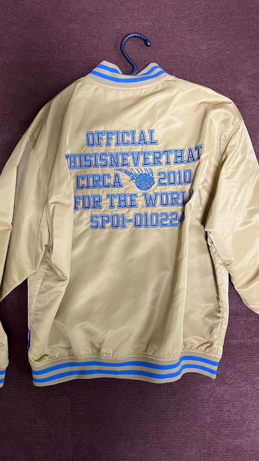 디스이즈네버댓의 새틴 바시티자켓  M 상품이미지2