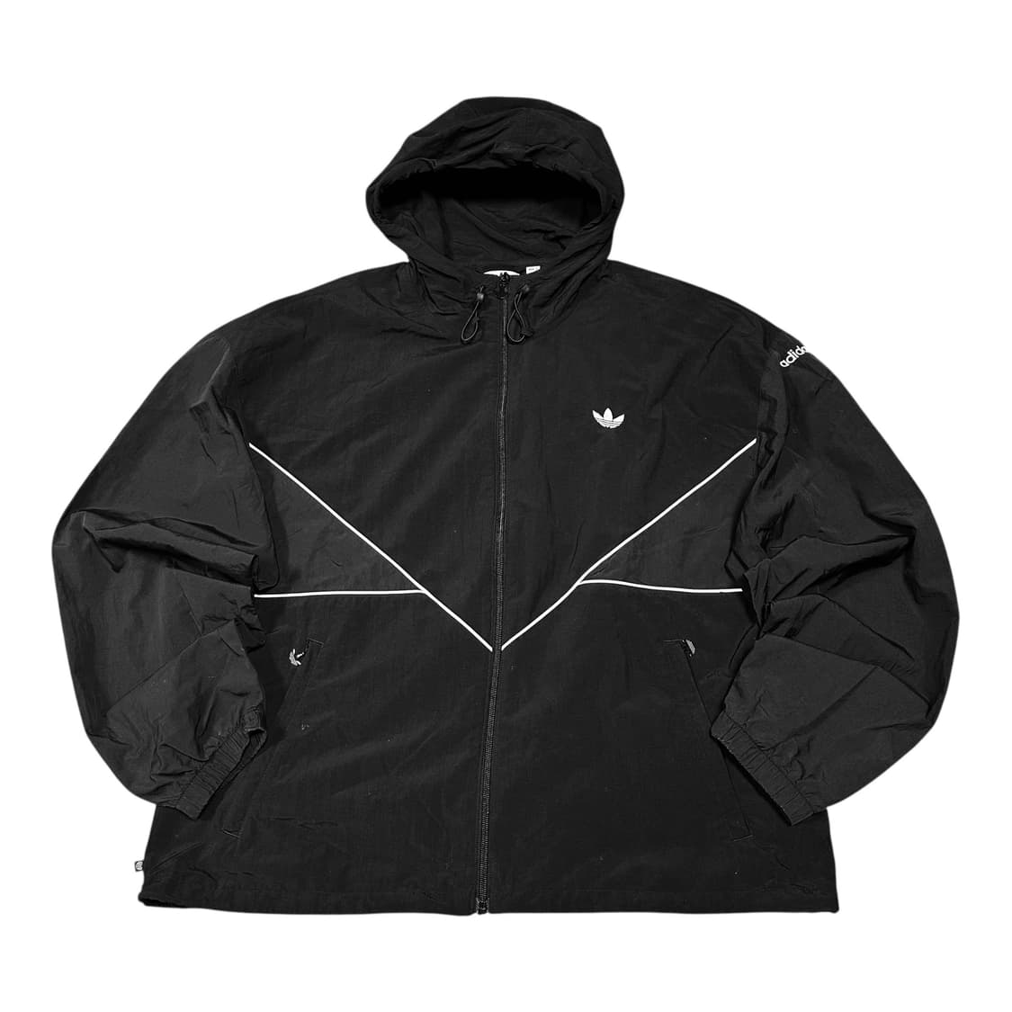 ✨ (바배) 아디다스 화이트 파이핑 블랙 바람막이 상품이미지2