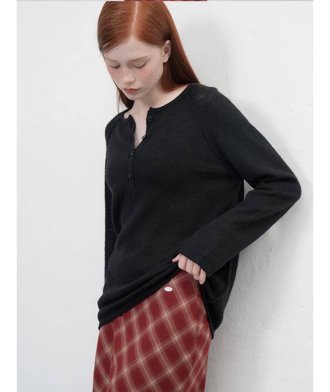 제너럴아이디어 울 시스루 티 상품이미지1