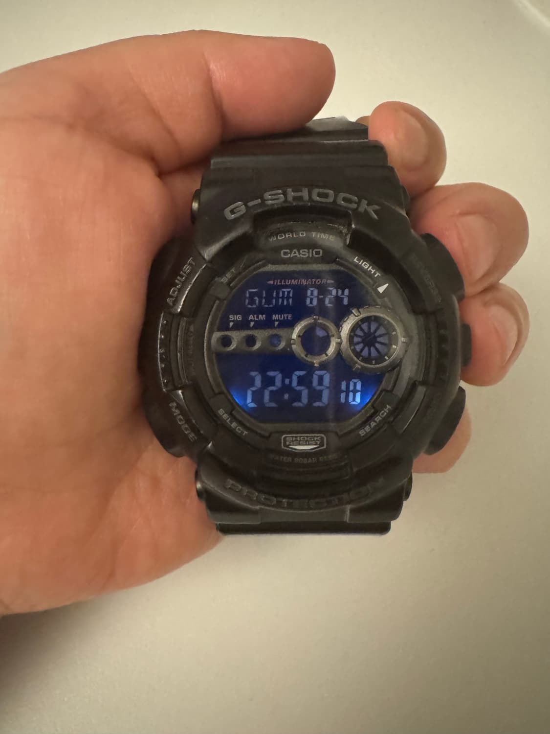 지샥 G-SHOCK GD-100 올블랙 상품이미지2