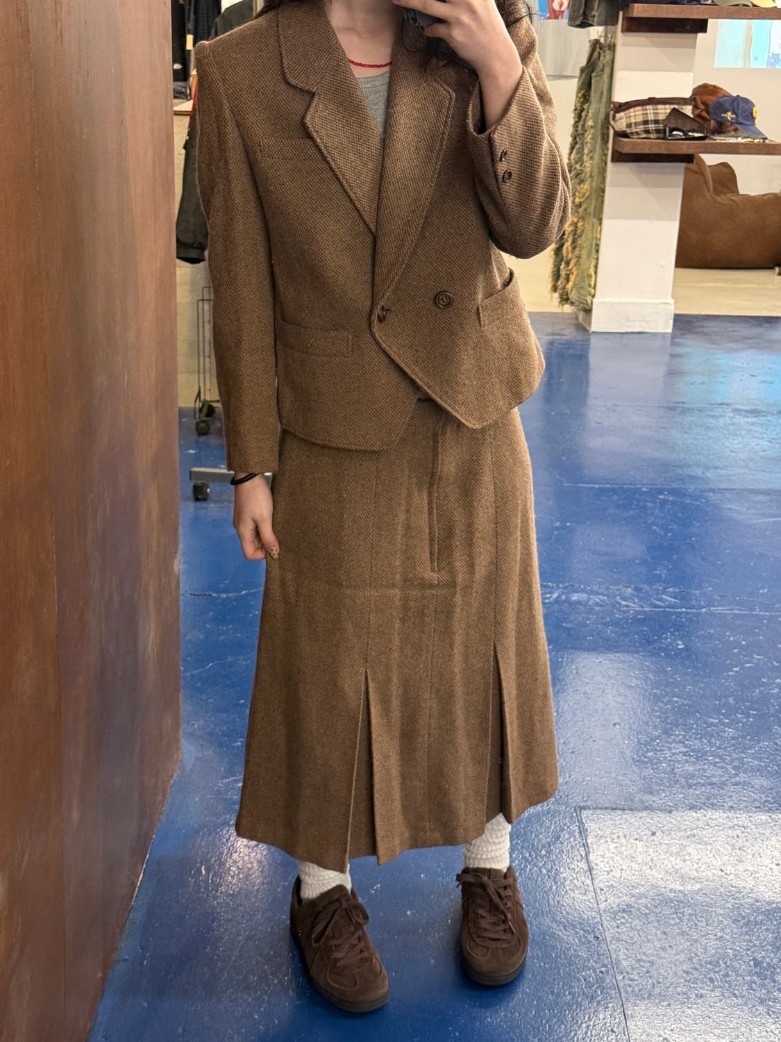 Harajuku 실버아이 울 투피스 셋업 상품이미지2