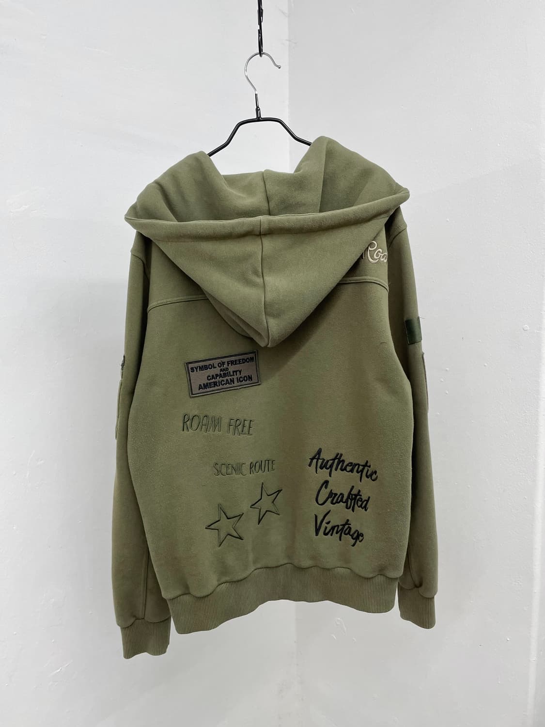 지프 카키 자수 후드집업 상품이미지9