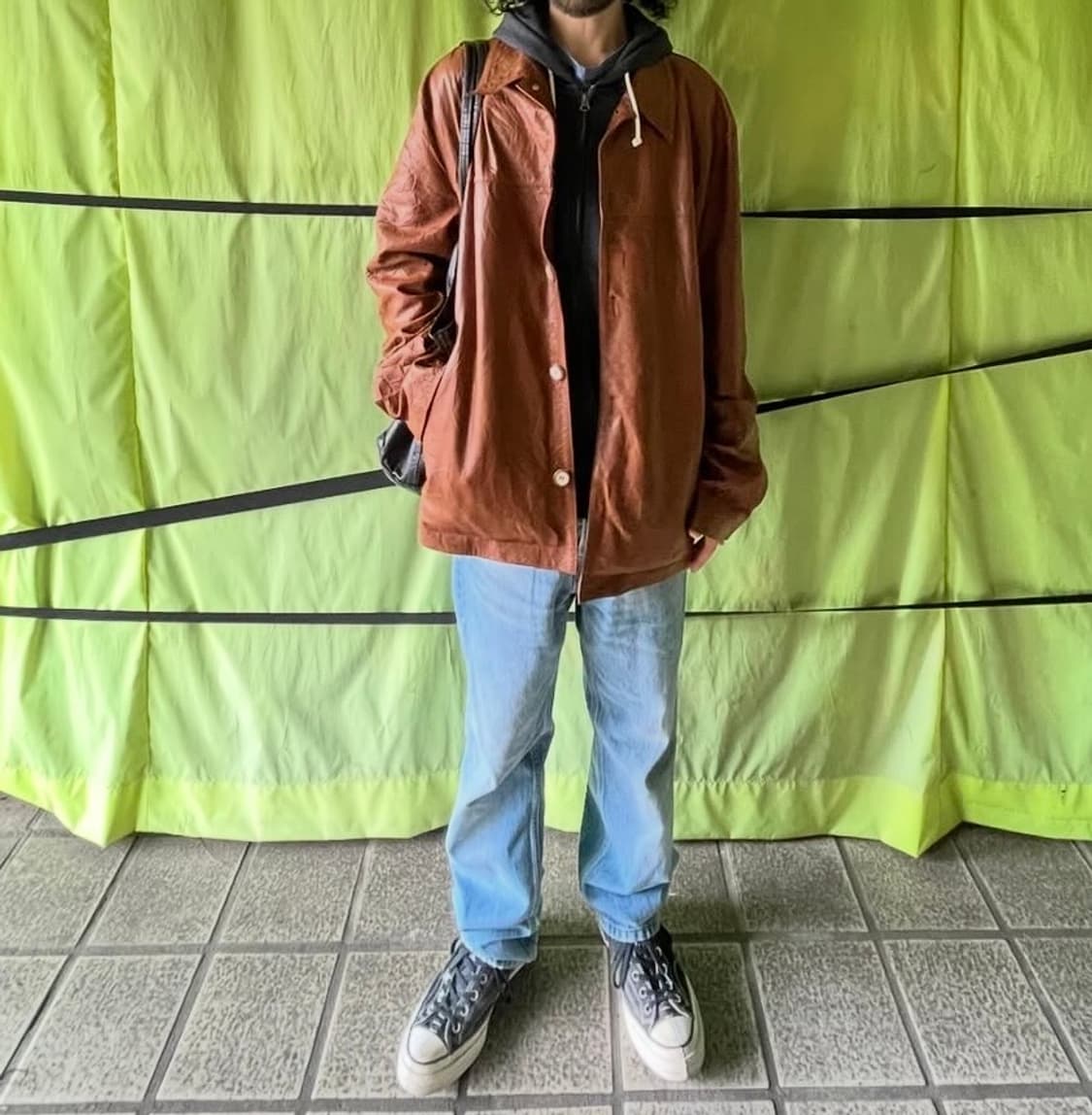 fadingmarket Crinkle Leather Jacket M 상품이미지1