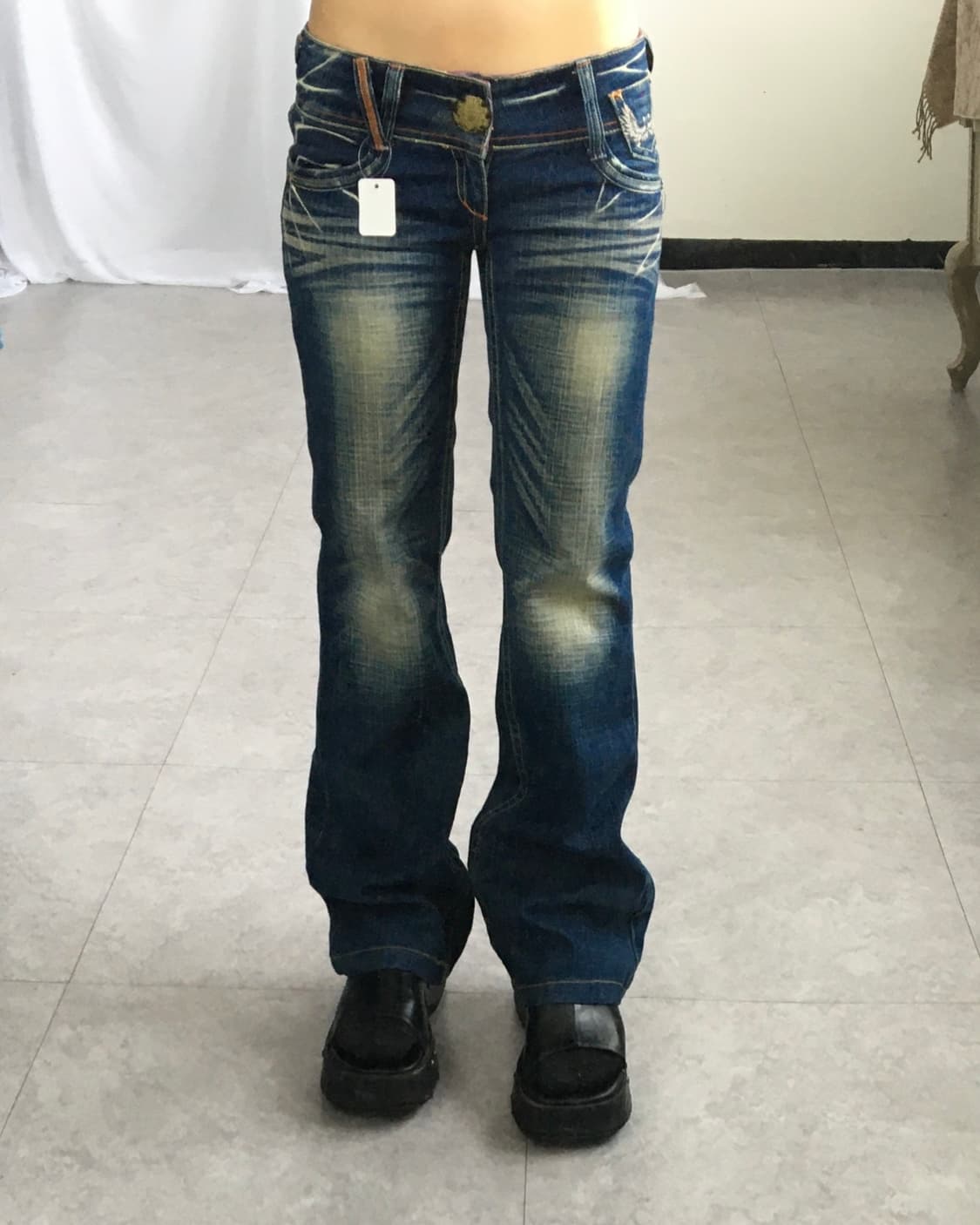 Red pepper back wing denim pants 상품이미지8