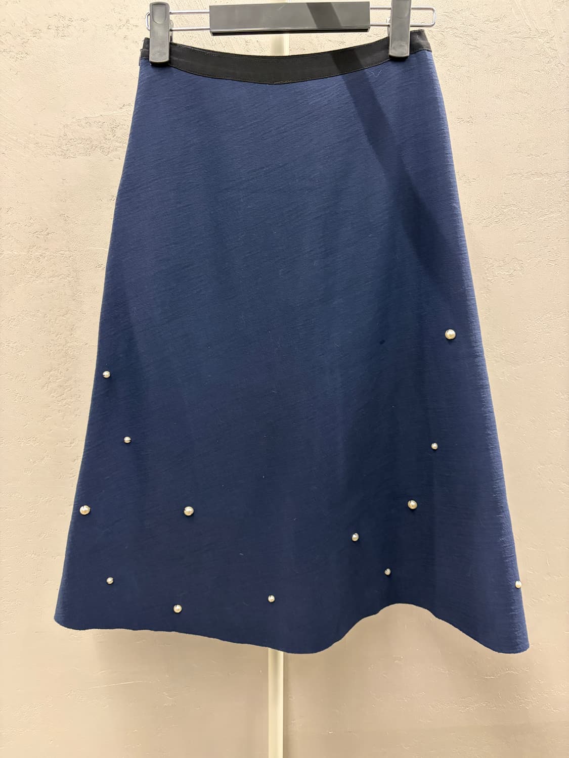 랑방 네이비 펄 포인트 A라인 스커트 M 상품이미지6