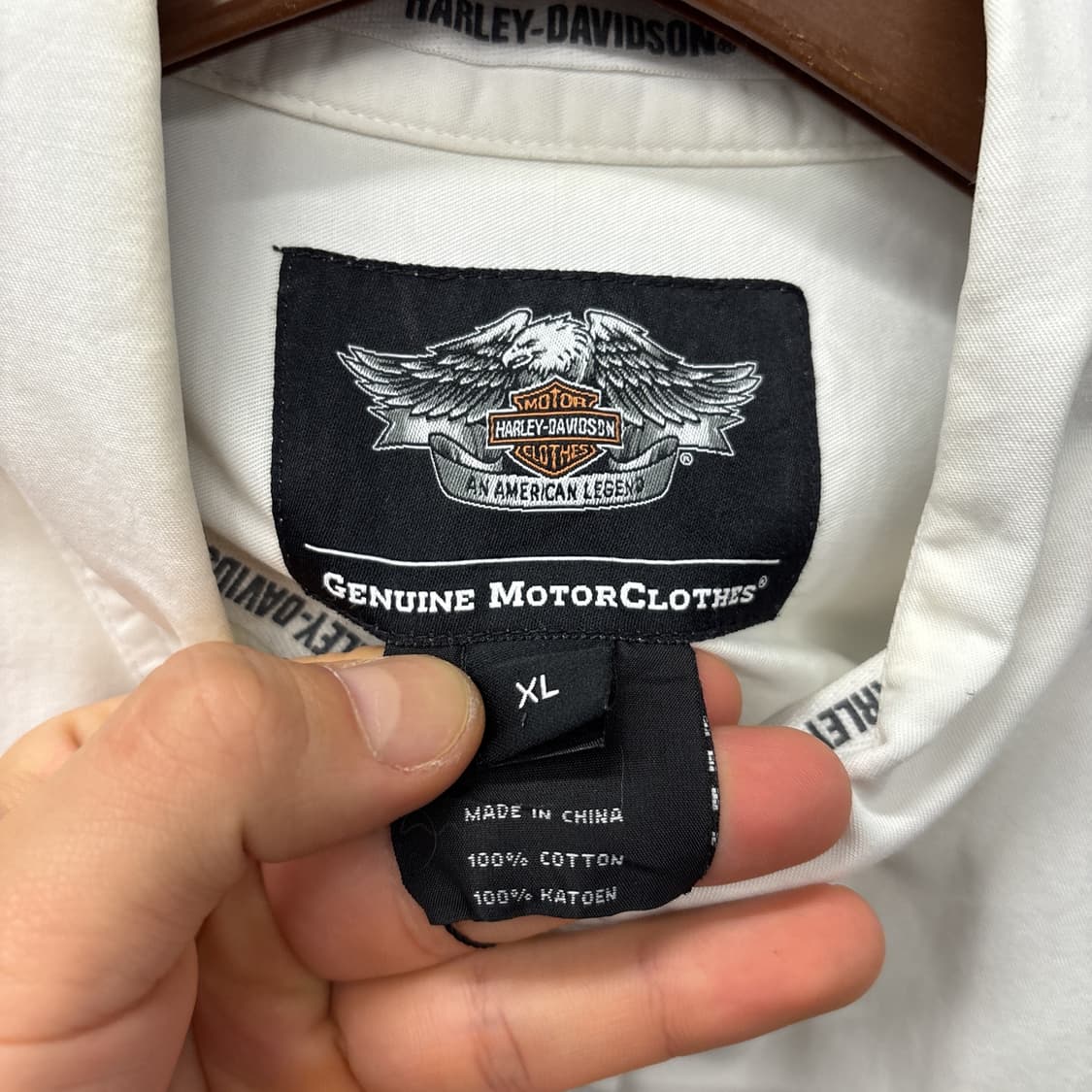 할리데이비슨 투포켓 스텐실 쉴드패치 코튼 워크셔츠 N1176 상품이미지10