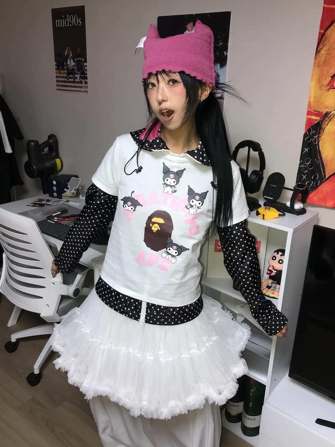 Bape X Sanrio Kuromi T-shirt ( 새상품 ) 상품이미지2