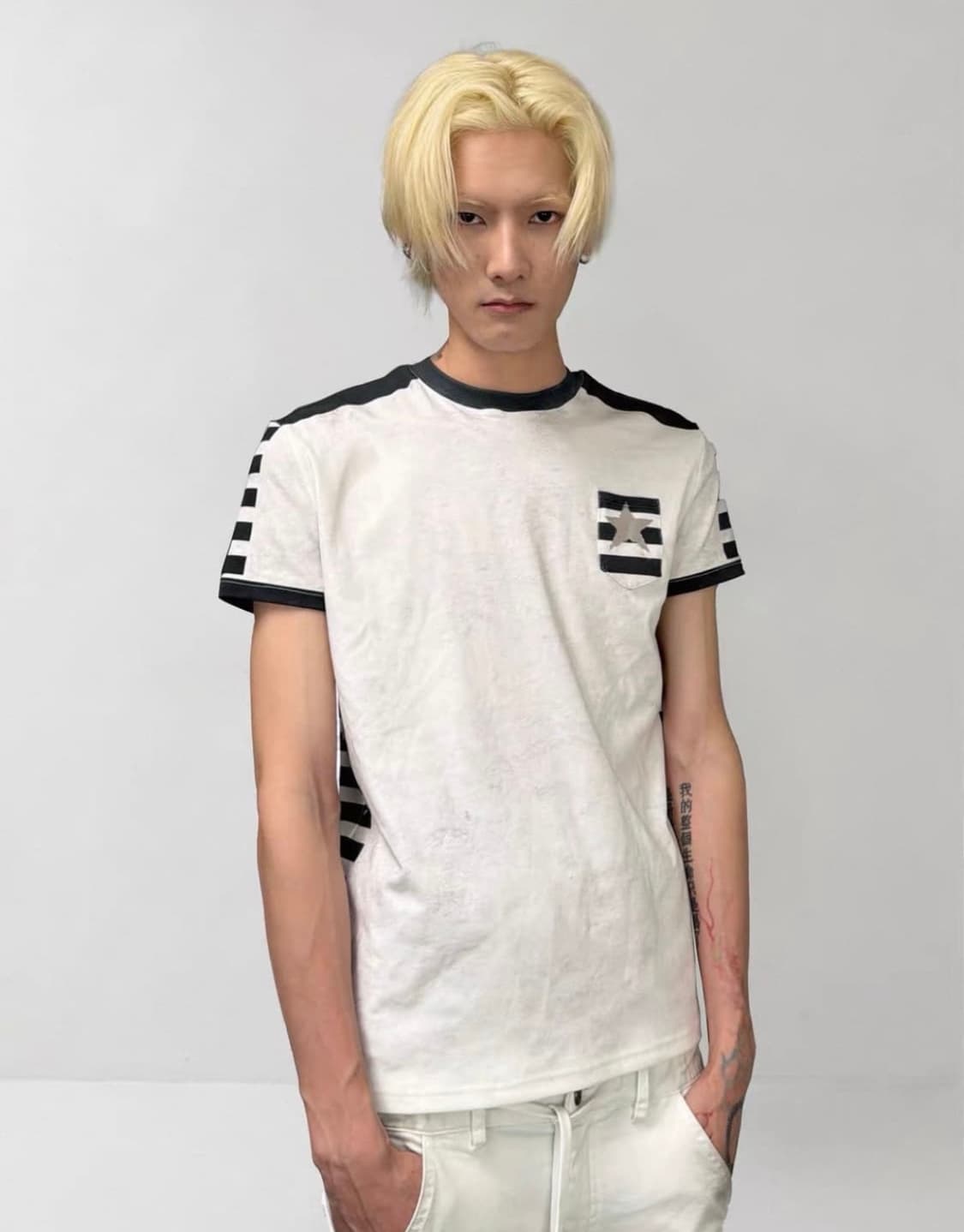 Star stipe Slim Shirt 상품이미지2