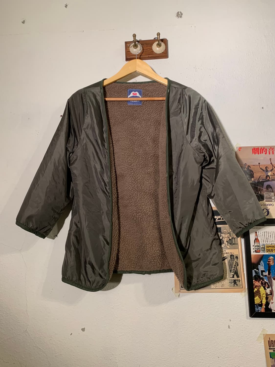 빔즈하트 올리브 사선버튼 보아 파카 상품이미지7