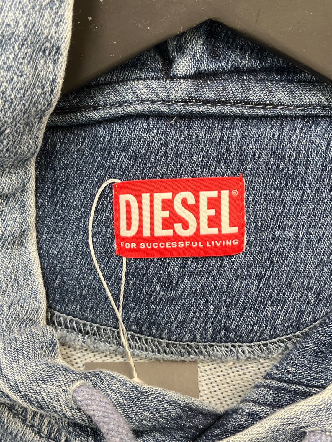 디젤 D-UM-RIB 트랙 데님 후드티 상품이미지6