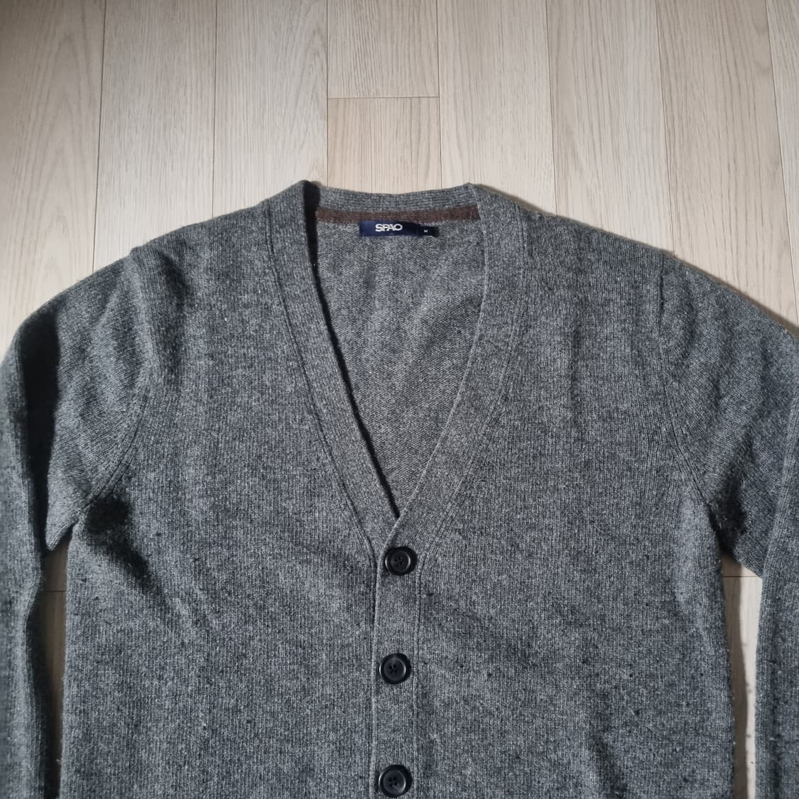 M(100) 스파오 램스울 가디건 그레이 상품이미지2