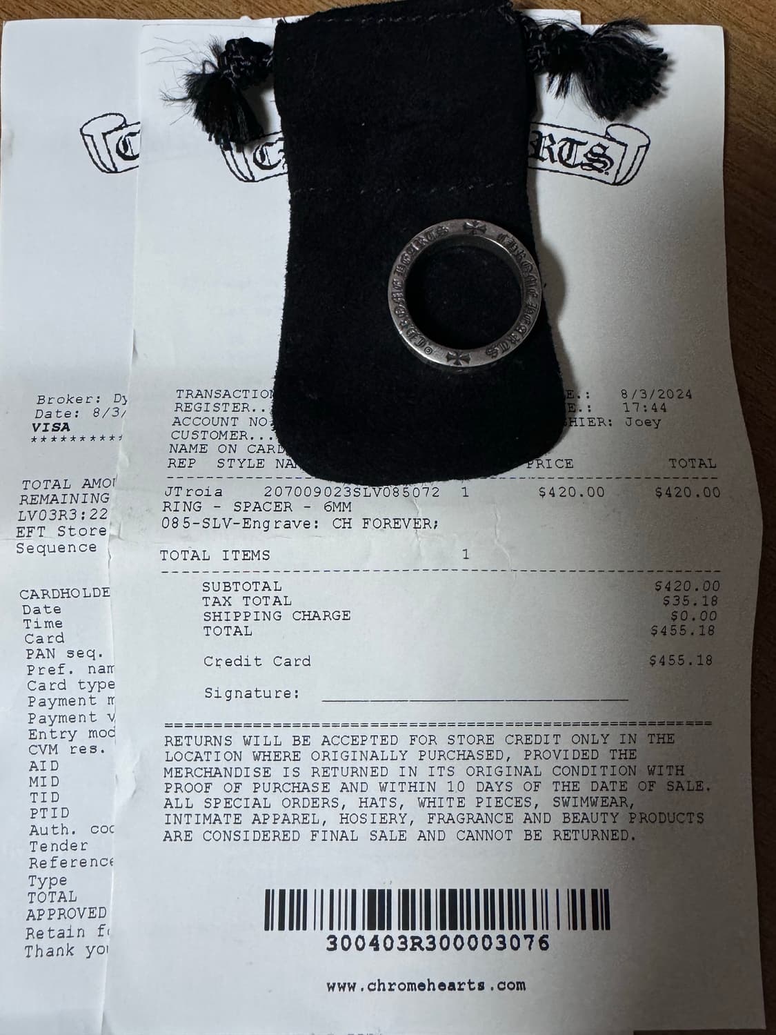크롬하츠 포에버링 US 8.5  상품이미지7