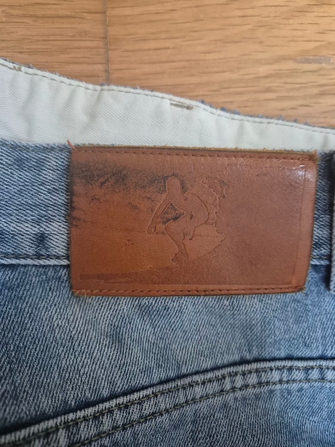 애프터프레이x키작은 광자 서프 트레블 테이퍼드 데님 S 상품이미지4