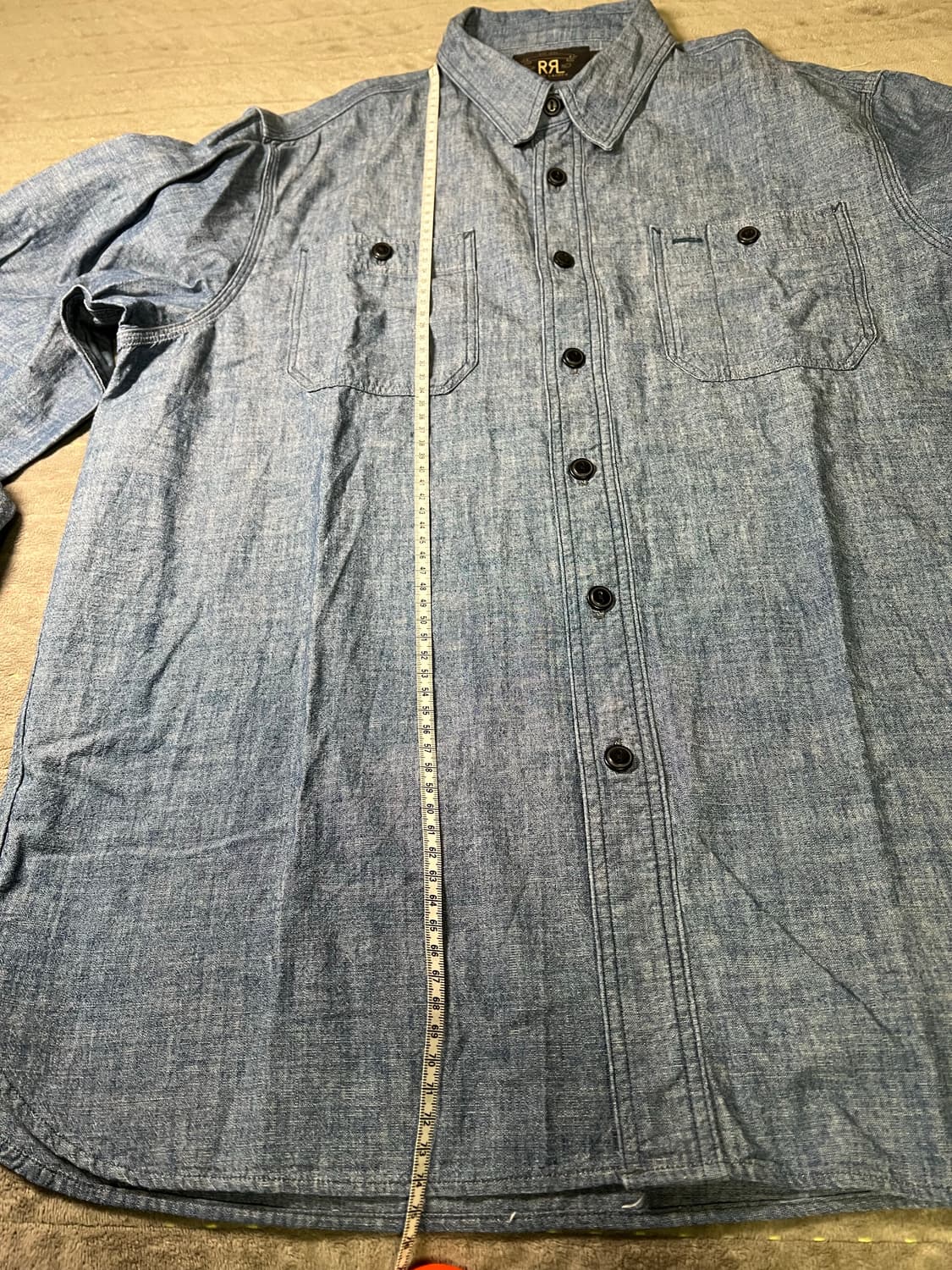 [L] RRL 인디고 샴브레이 워크셔츠 상품이미지3