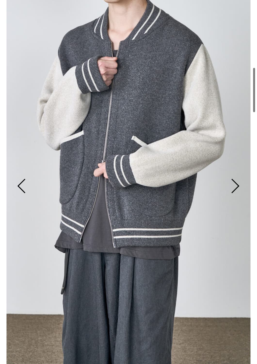 이얼즈어고 24fw 메리노 울 바시티 니트 가디건 팝니다 상품이미지4