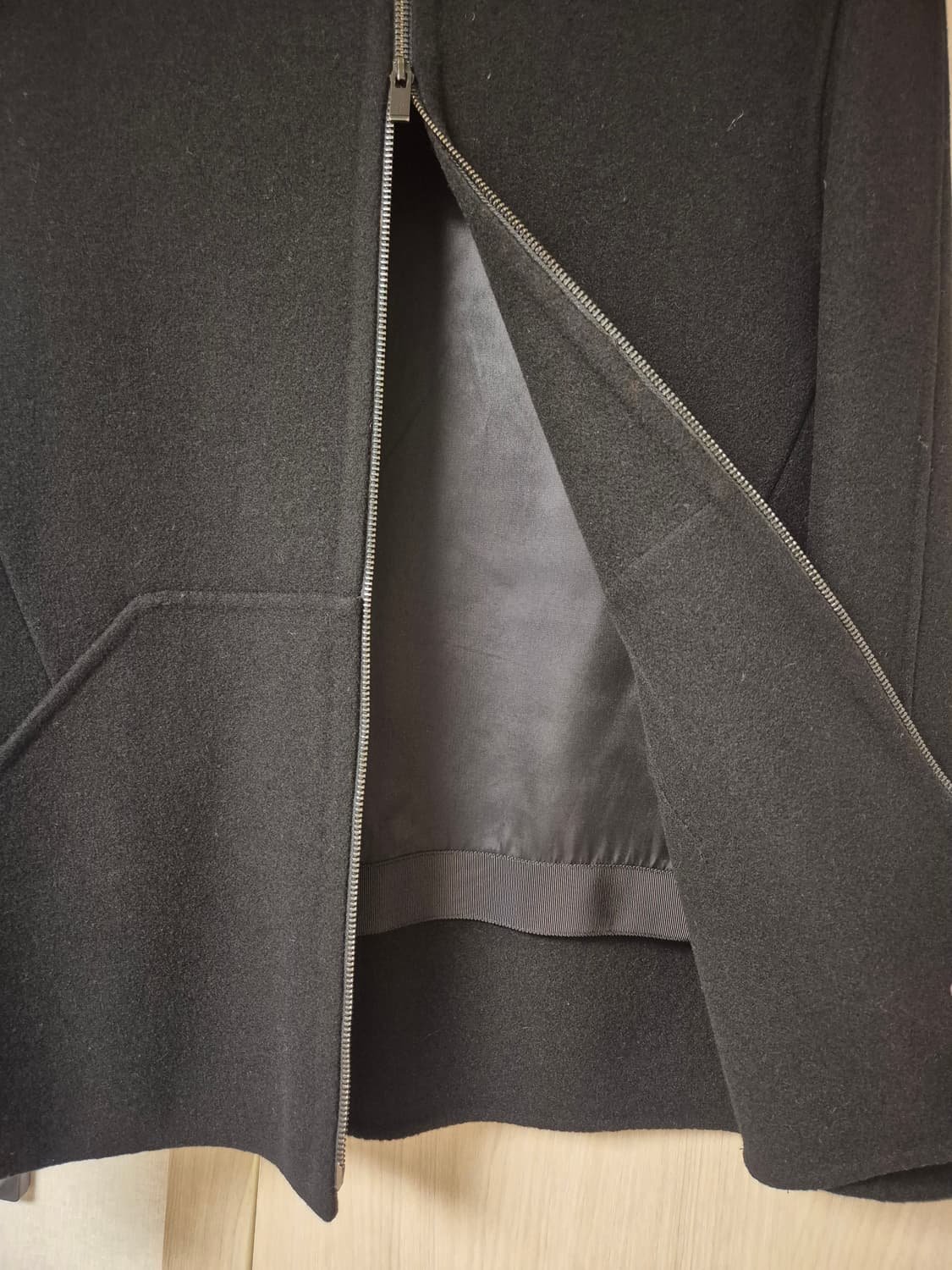 고급 울하프코트 후드집업핸드메이드 상품이미지6