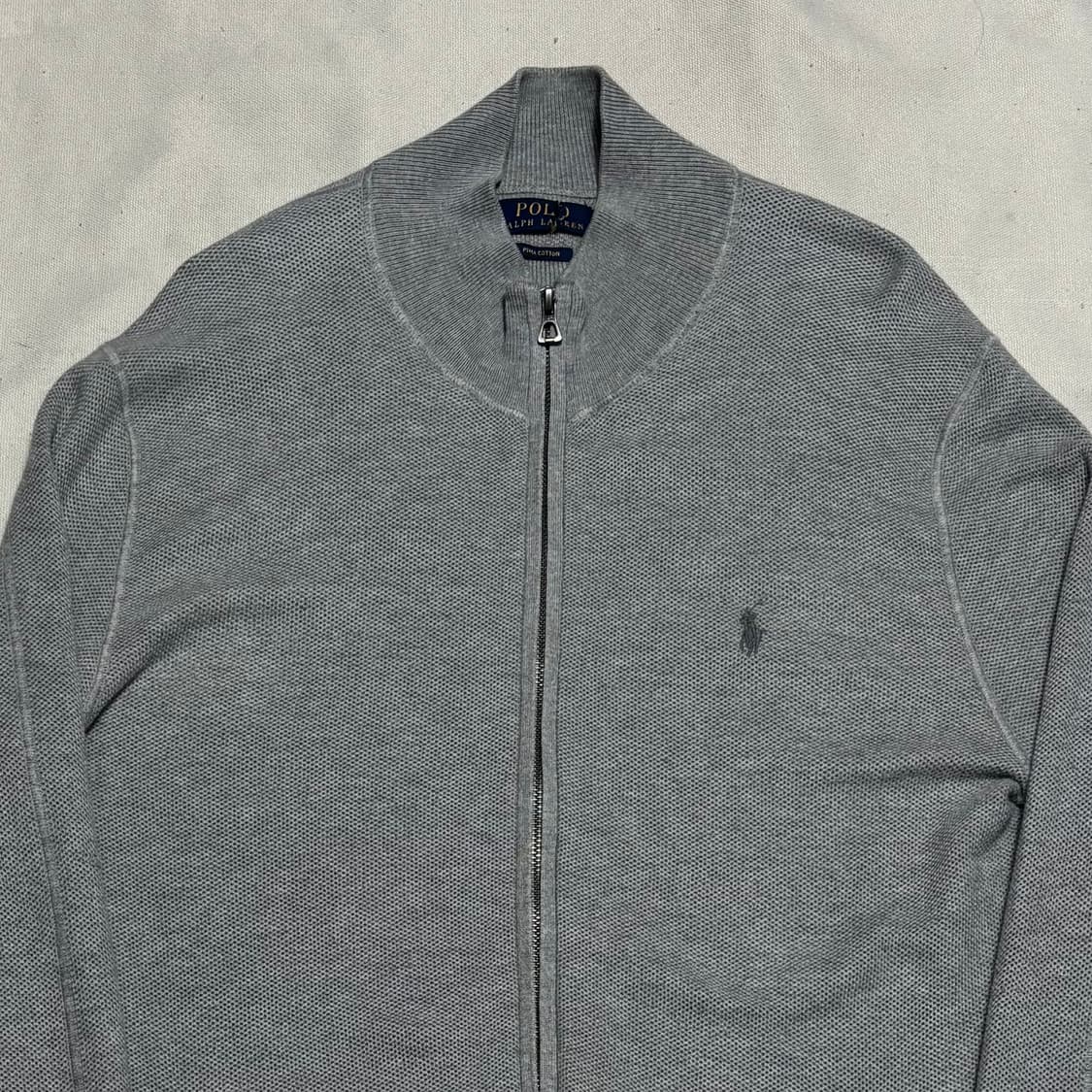 M 폴로랄프로렌 피마코튼 니트 집업 상품이미지1