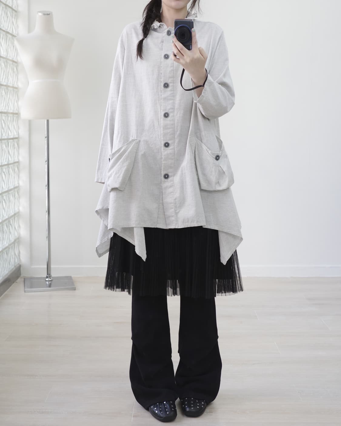  Unbalance light grey one-piece 상품이미지6