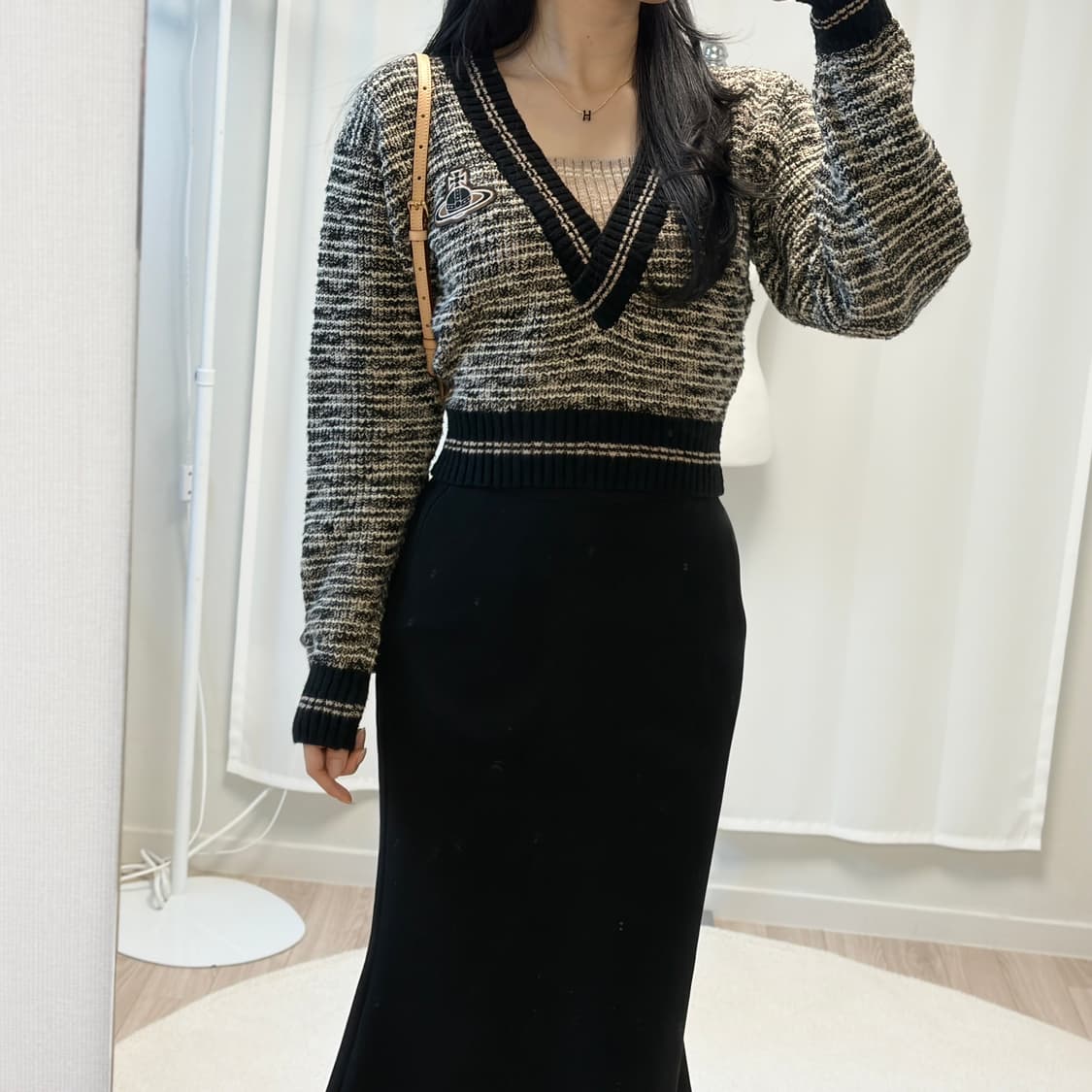 비비안웨스트우드 레드라벨 슬럽 MIX 레이어드 니트 상품이미지4