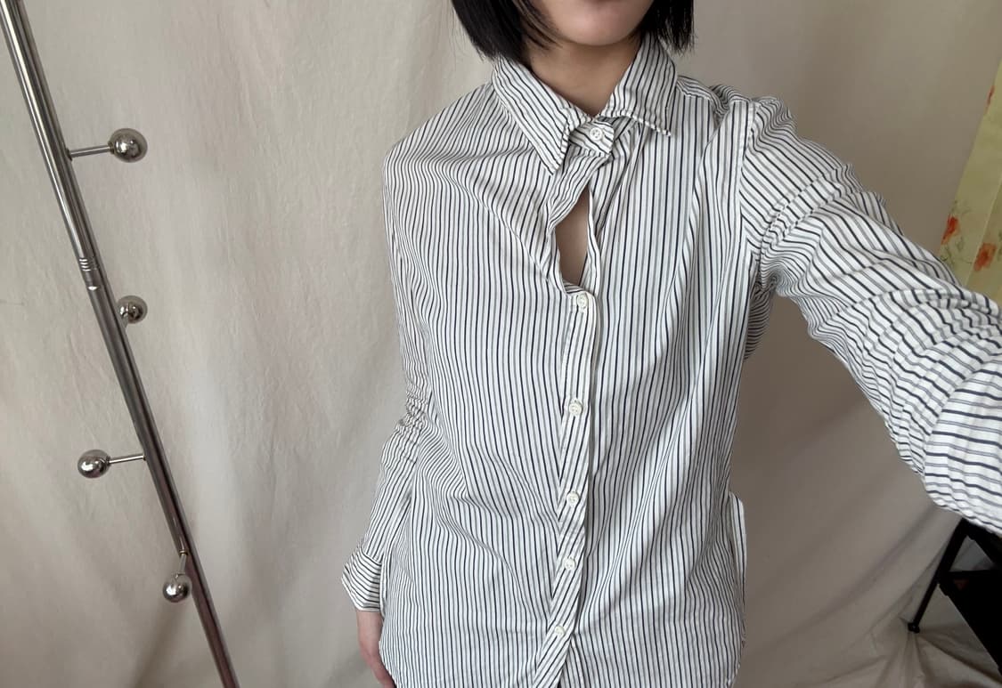 Macphee by Tomorrowland 비대칭 버튼 셔츠 상품이미지1