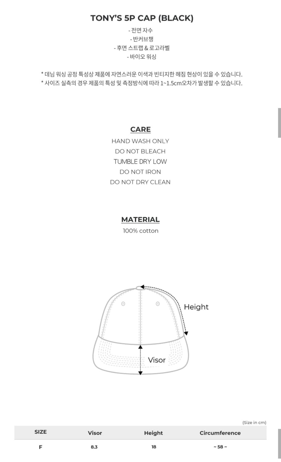 [위캔더스x켈로그] TONYS 5P CAP (BLACK) 상품이미지3