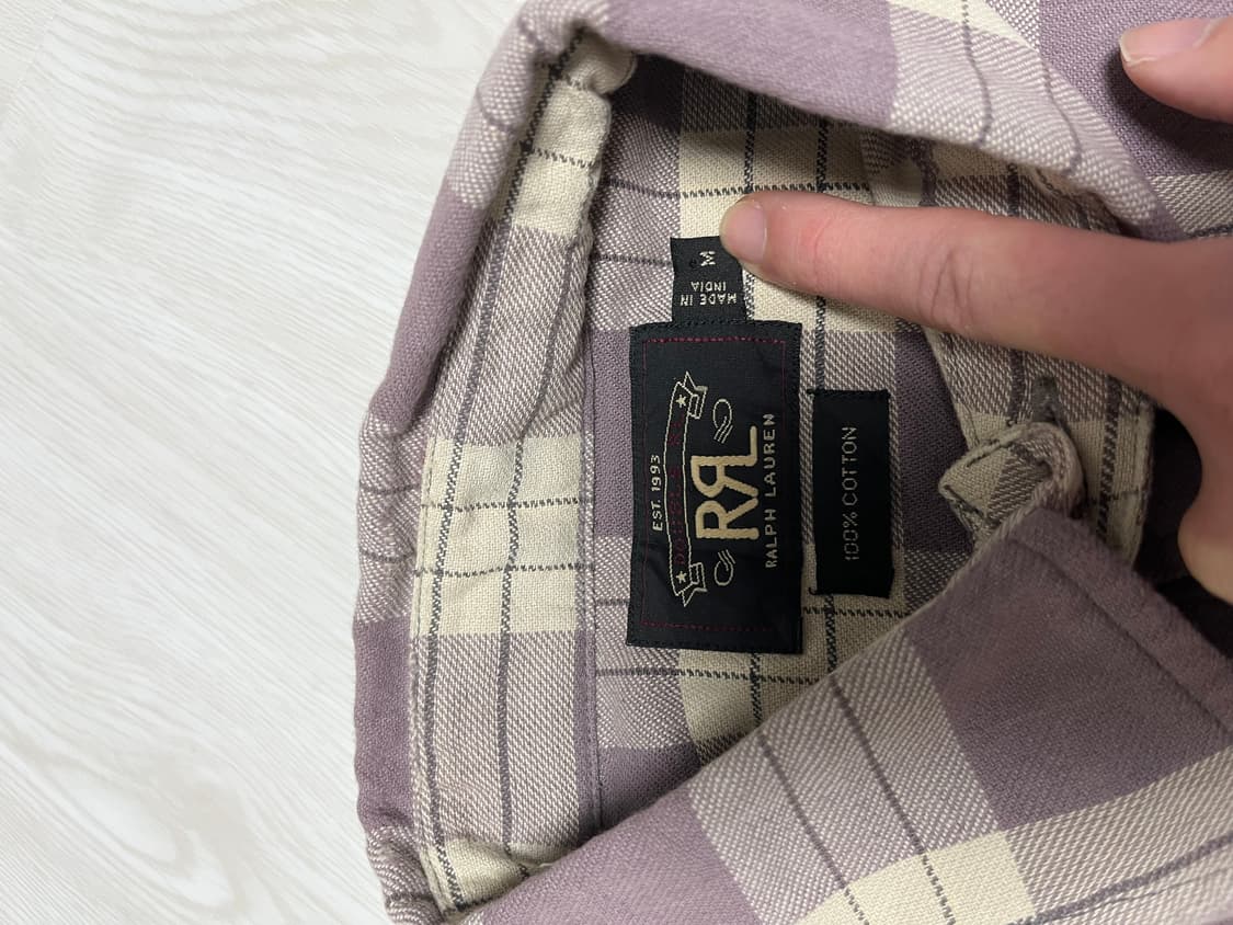 rrl 더블알엘 체크 셔츠 M 상품이미지3