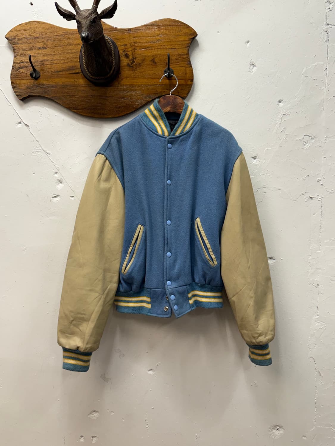 M) 90s USA HATCHERS Varsity Jacket 상품이미지1