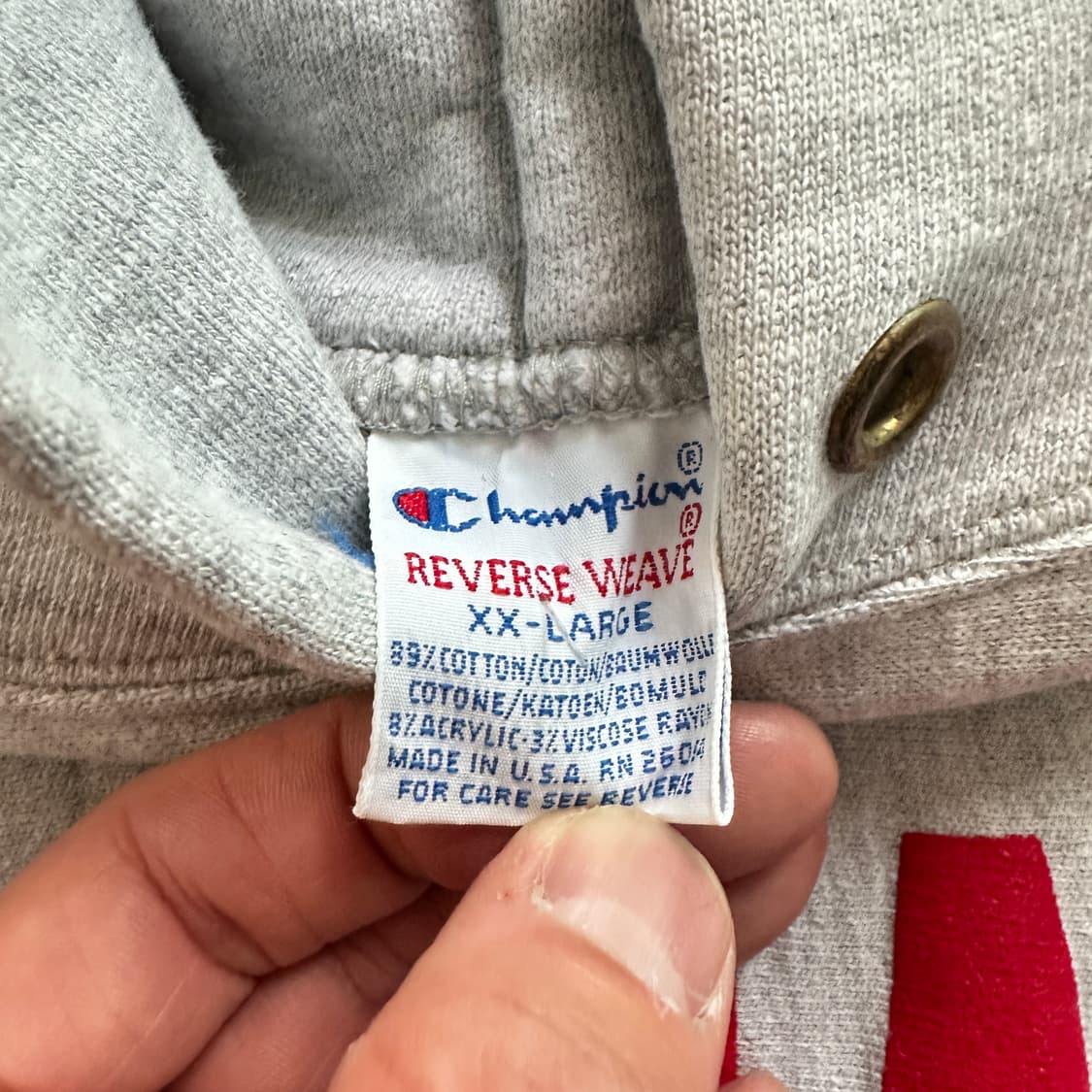90s 챔피온 리버스위브 후드티 XXL 인디애나 대학교 미국생산  상품이미지4