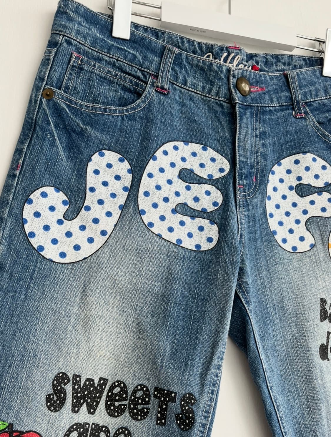 제프리 Y2K 스위트 아트 데님 팬츠 상품이미지2