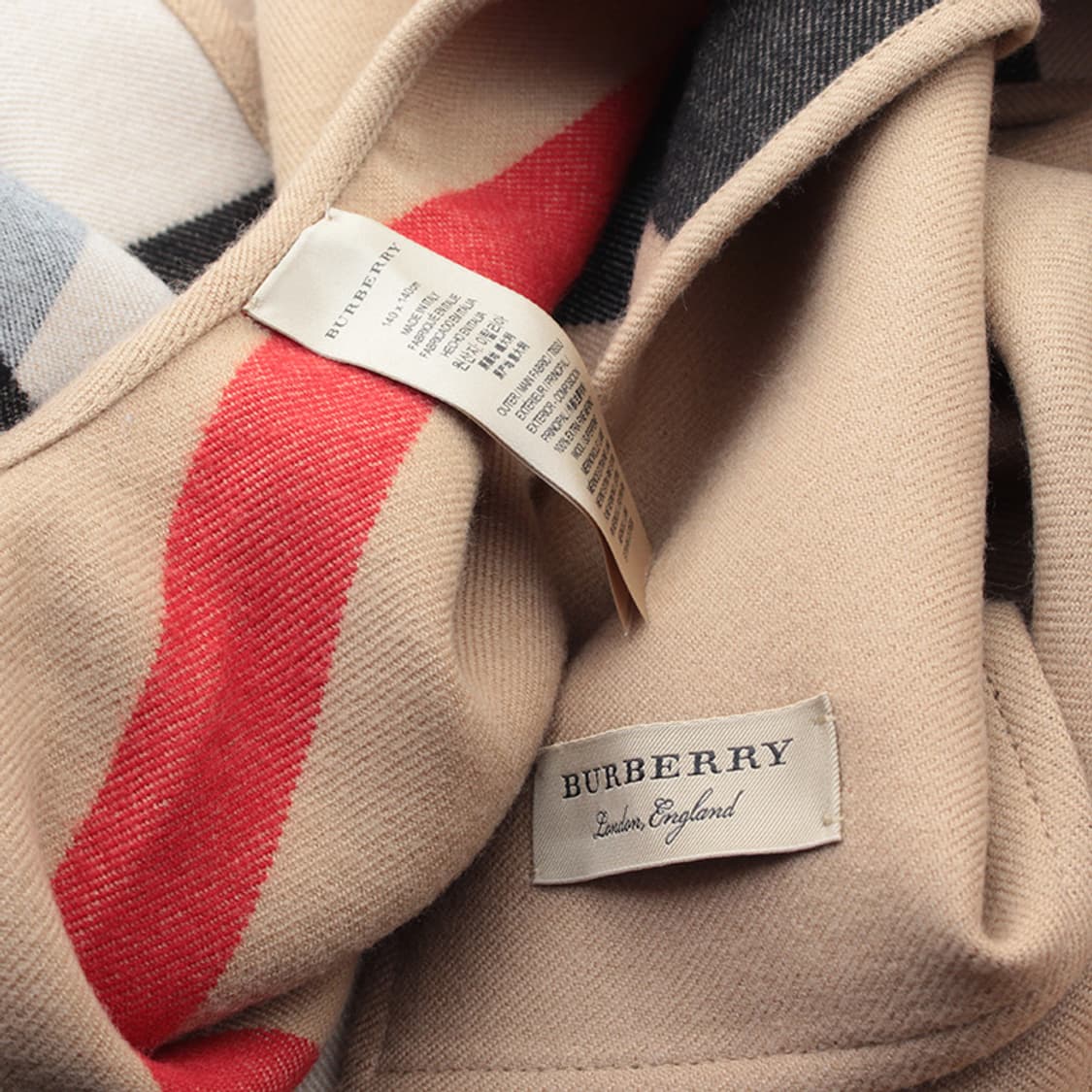 버버리 체크 양면 울 케이프 (프리사이즈) 상품이미지5