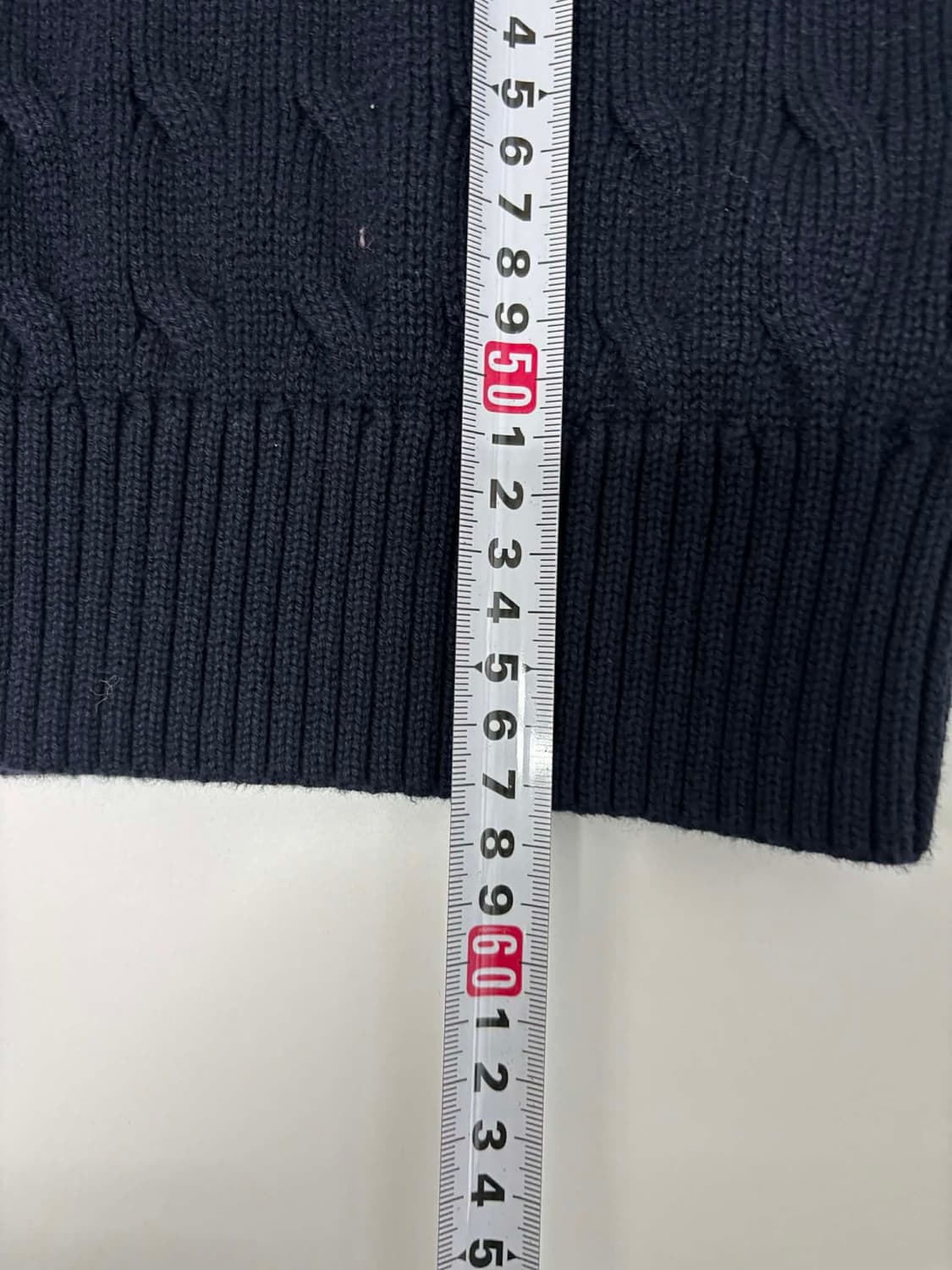 폴로 랄프로렌 네이비 케이블 크루넥 니트(M) 상품이미지6