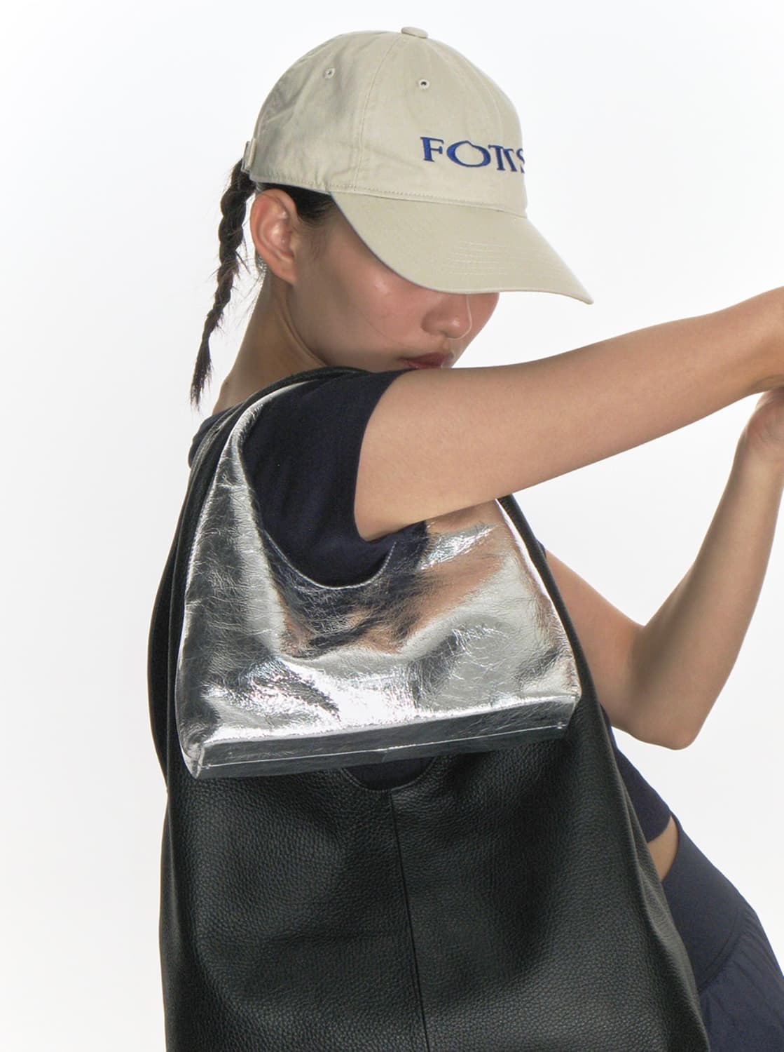 포츠포츠 fottsfotts 실버 백 리본빛 상품이미지1