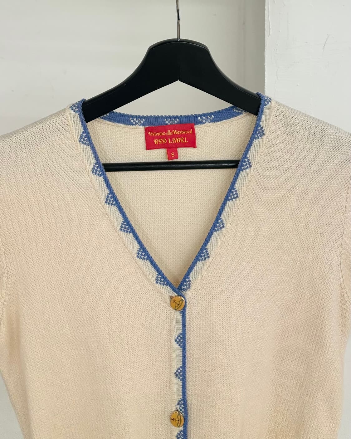 비비안 웨스트우드 레드라벨 아이보리 하프 가디건  상품이미지2