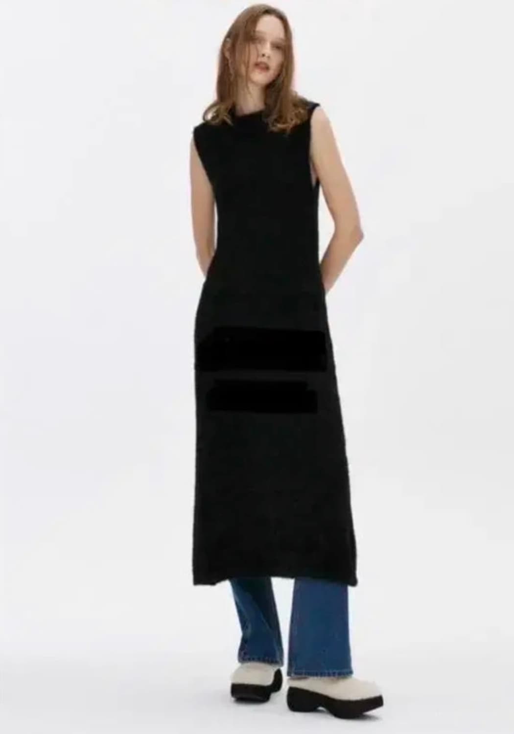 더오픈프로덕트 니트 원피스 블랙 1 상품이미지4