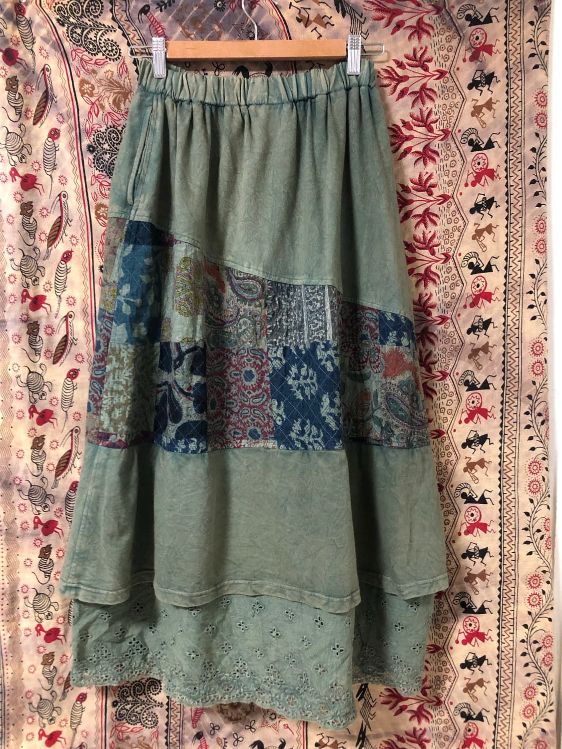 mori girl patchwork skirt 상품이미지3