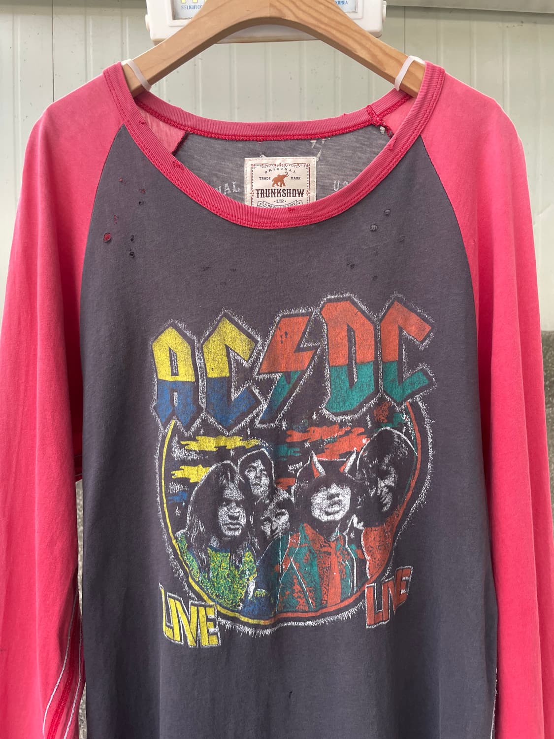 AC/DC by 트렁크(Trunk Ltd.) 빈티지 디스트레스드 티셔츠 상품이미지6