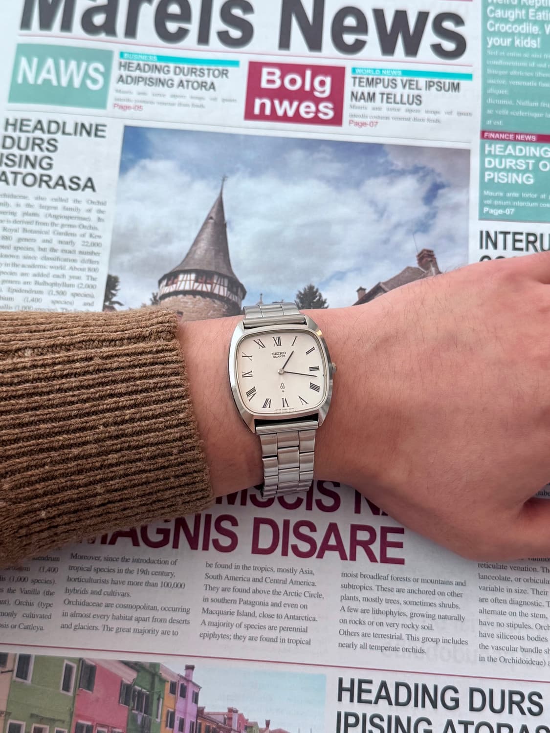 Seiko 세이코 쿼츠 스퀘어 로만 인덱스 1987 상품이미지7