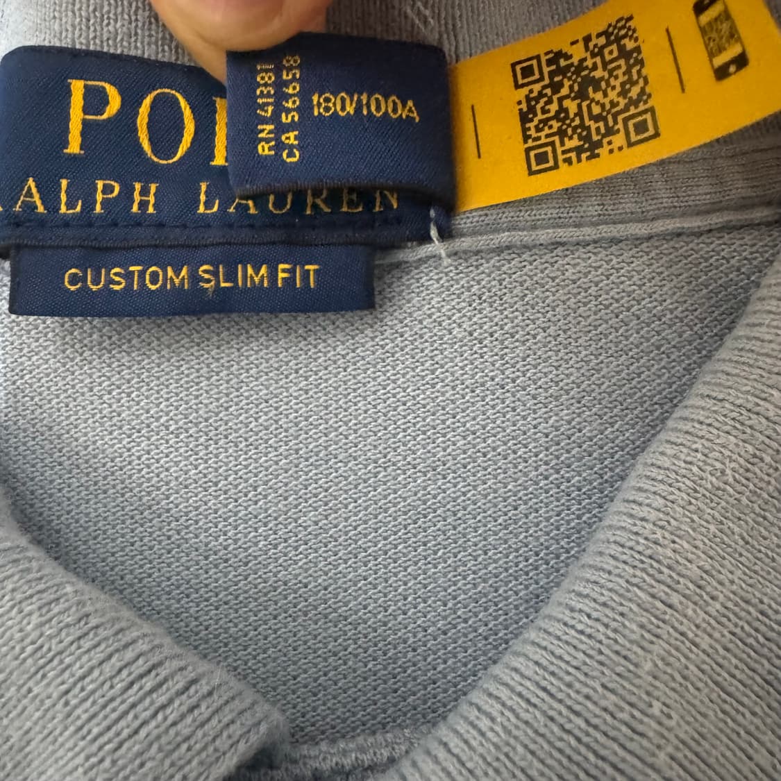 폴로 커스텀슬림핏 포니 라이트블루 카라티 상품이미지5