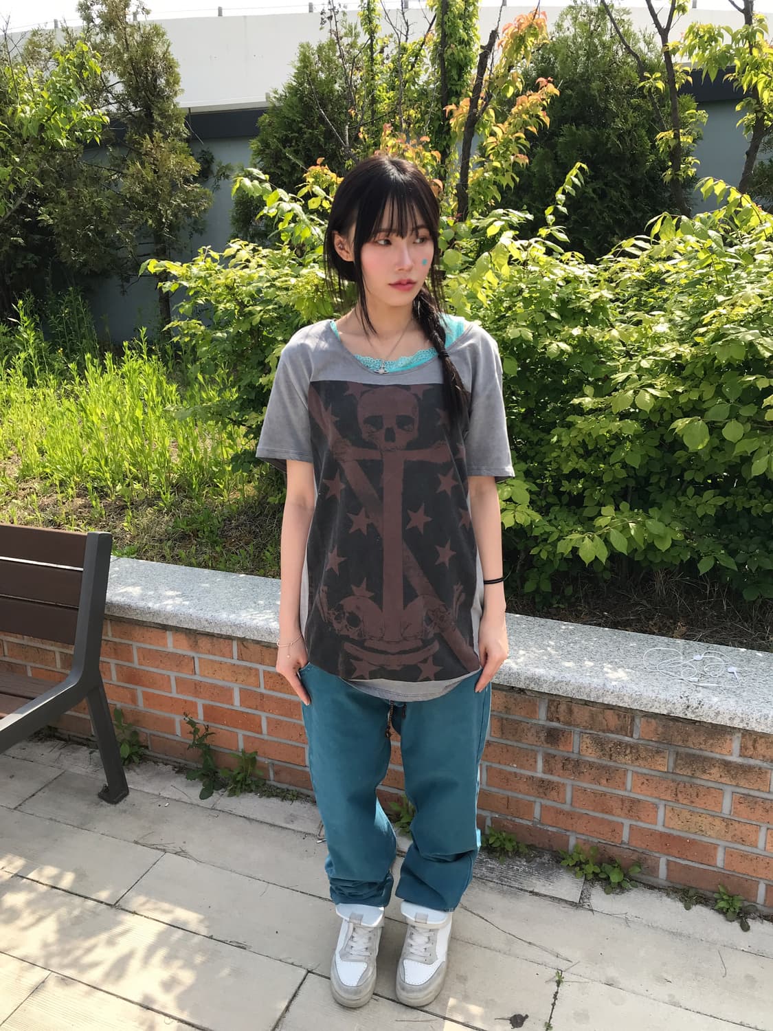 H&M Divided Skull Graphic Tee 상품이미지1