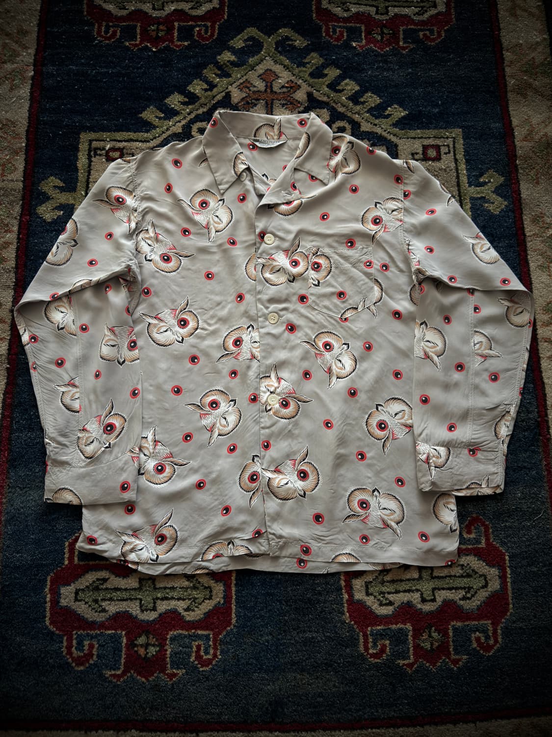 50s USA Wilson Brothers Owl eyeballs 셔츠 상품이미지1