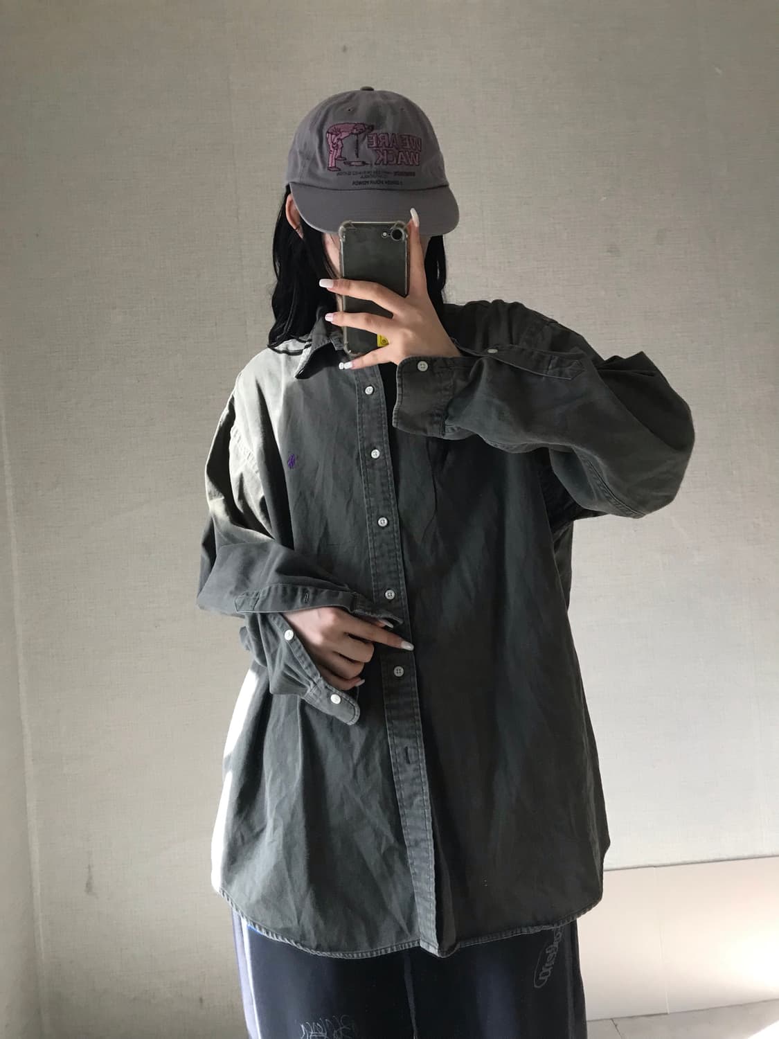 폴로 오버핏 카키 셔츠 상품이미지5