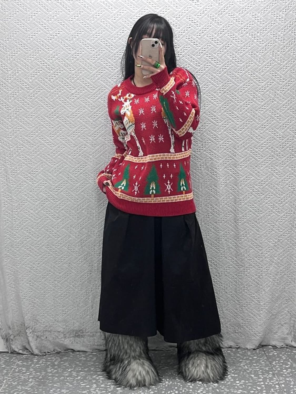 빈티지 폭닥 노르딕 코위찬 홀리데이 뜨개 니트 95 C08599 상품이미지2