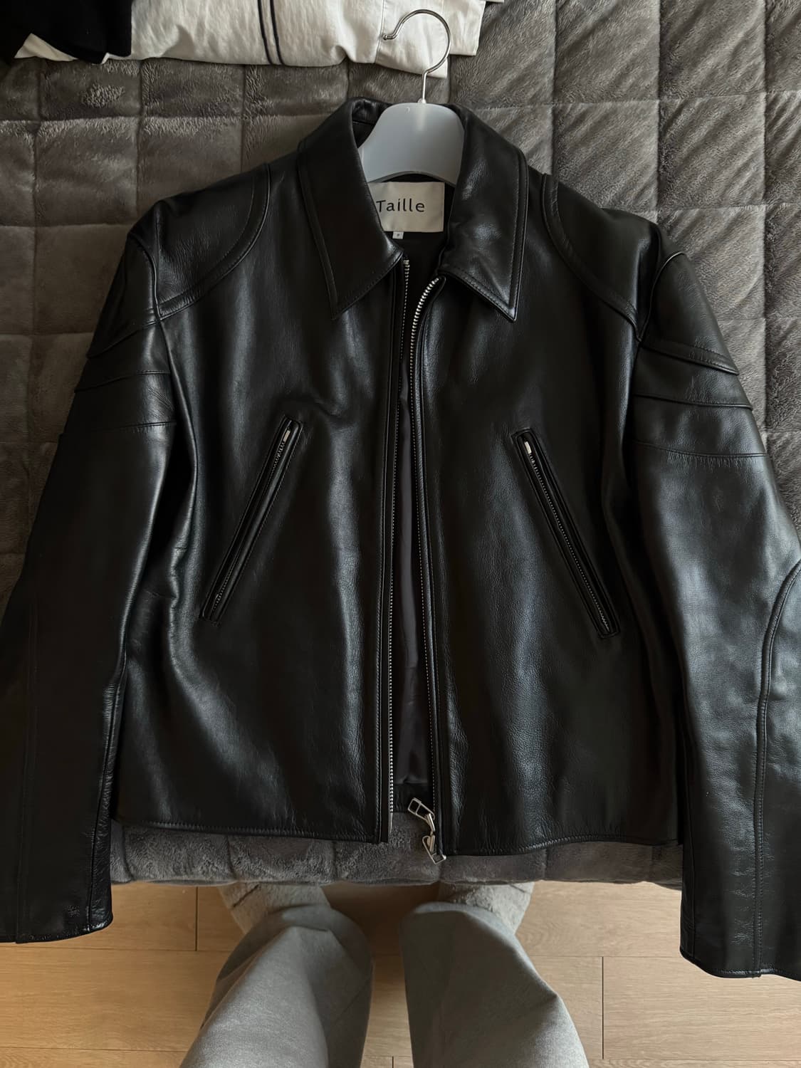 타일레 24ss 카우하이드 레더 바이커 자켓 (2) 상품이미지1