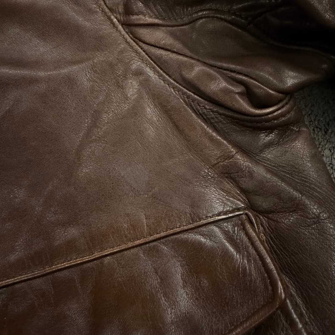 [ 44 ] 빈티지 A-2 플라이트 레더 가죽 자켓 상품이미지7