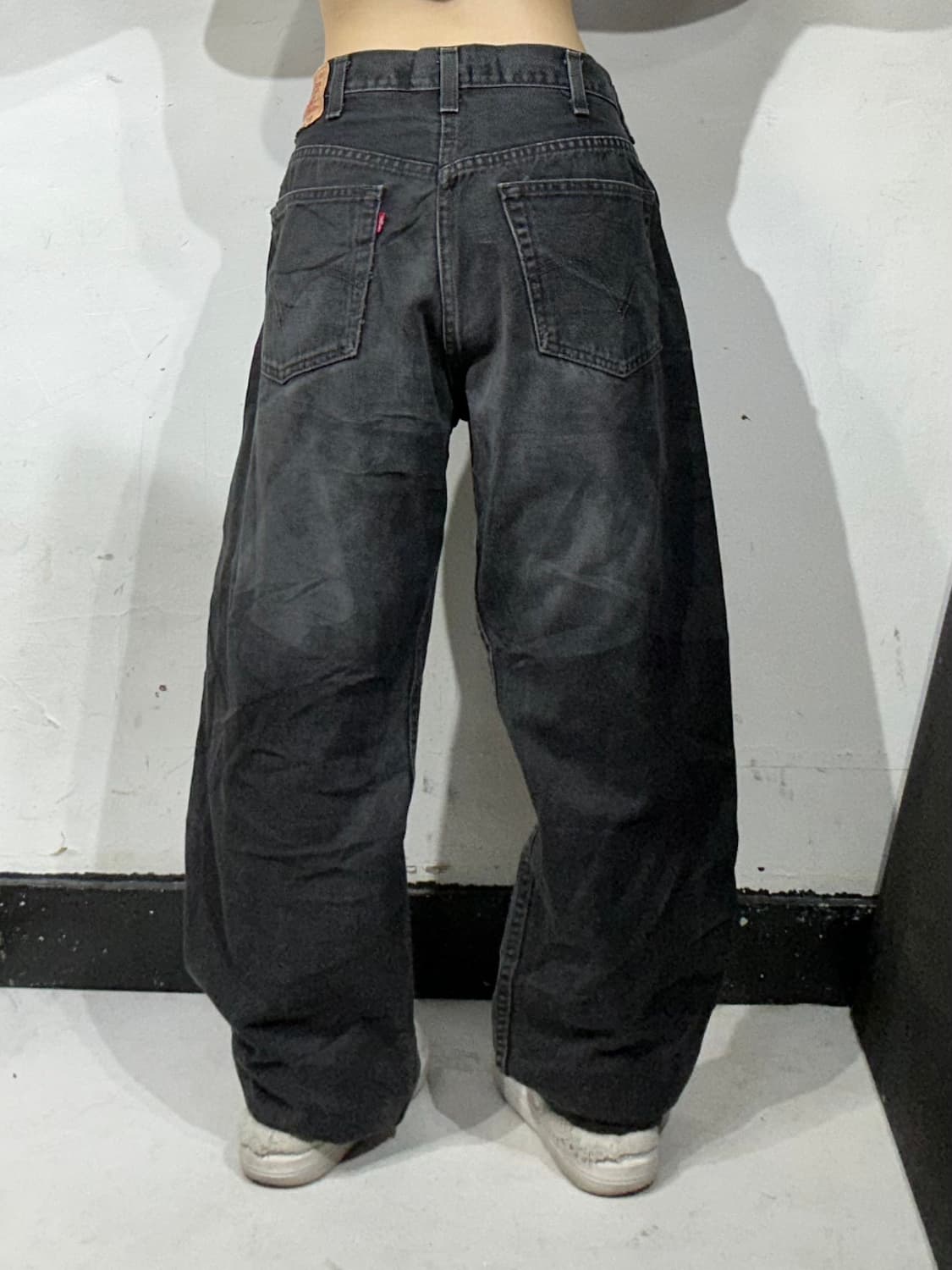 리바이스 505 와이드 흑청 데님 팬츠 청바지  상품이미지3