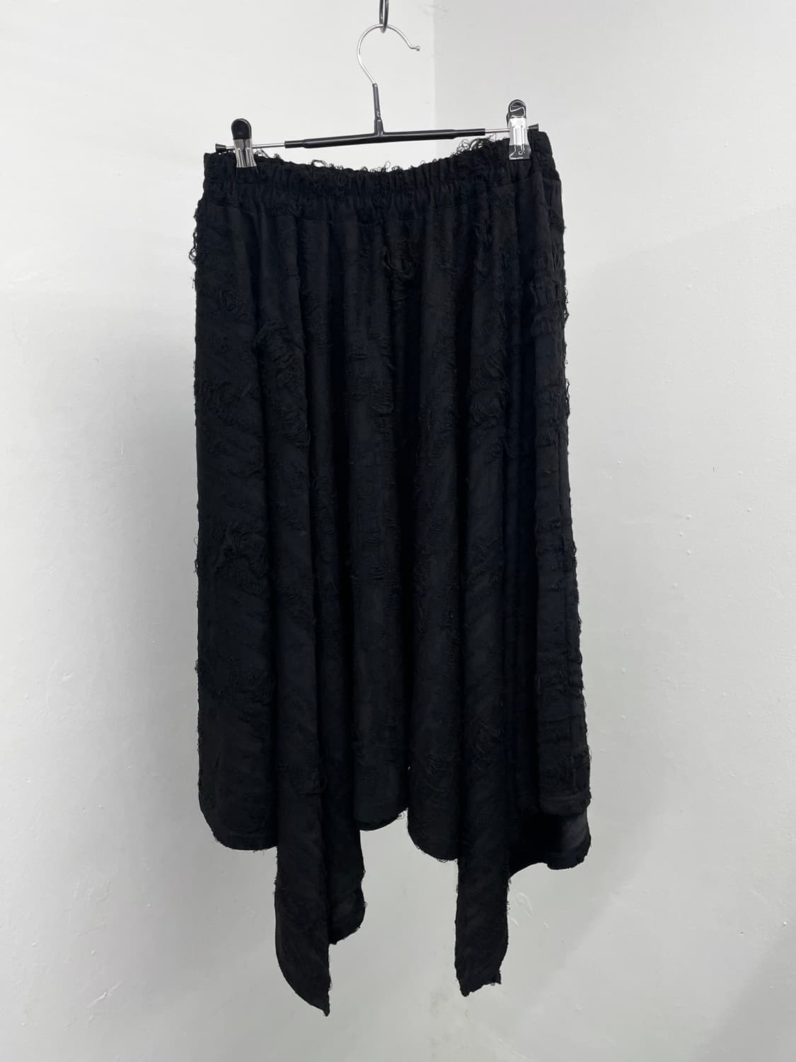 블랙 그런지 언발 스커트 상품이미지5