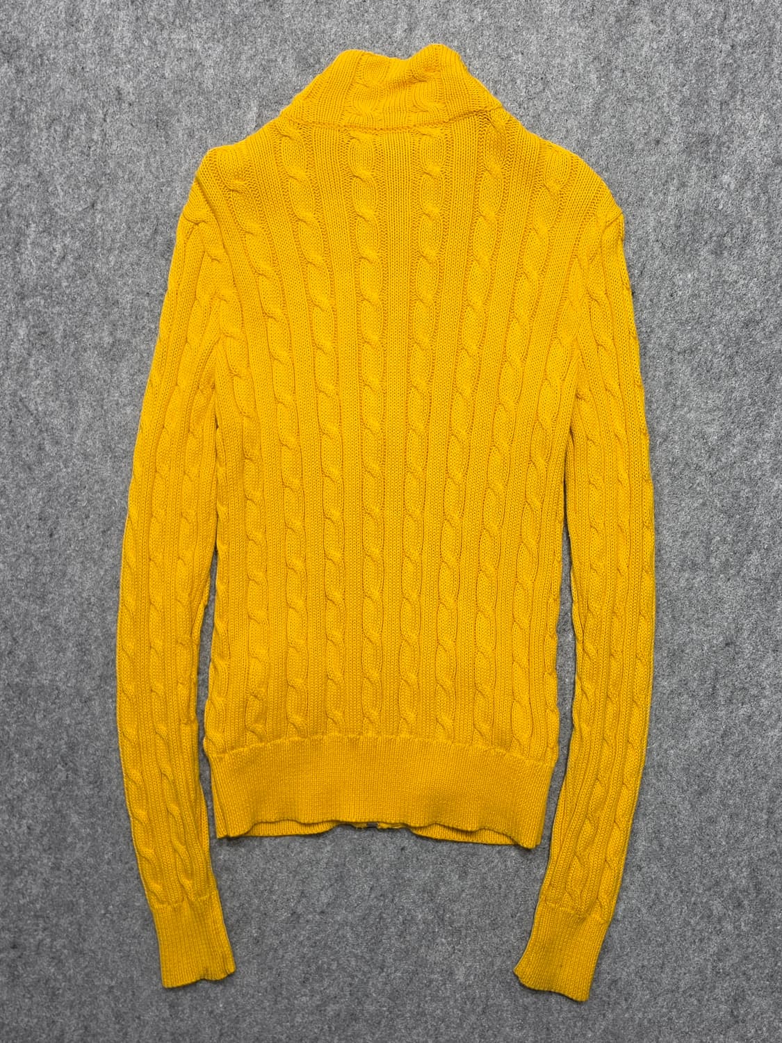 폴로 랄프로렌 스포츠 꽈배기 케이블 니트 집업 옐로우 S 상품이미지2