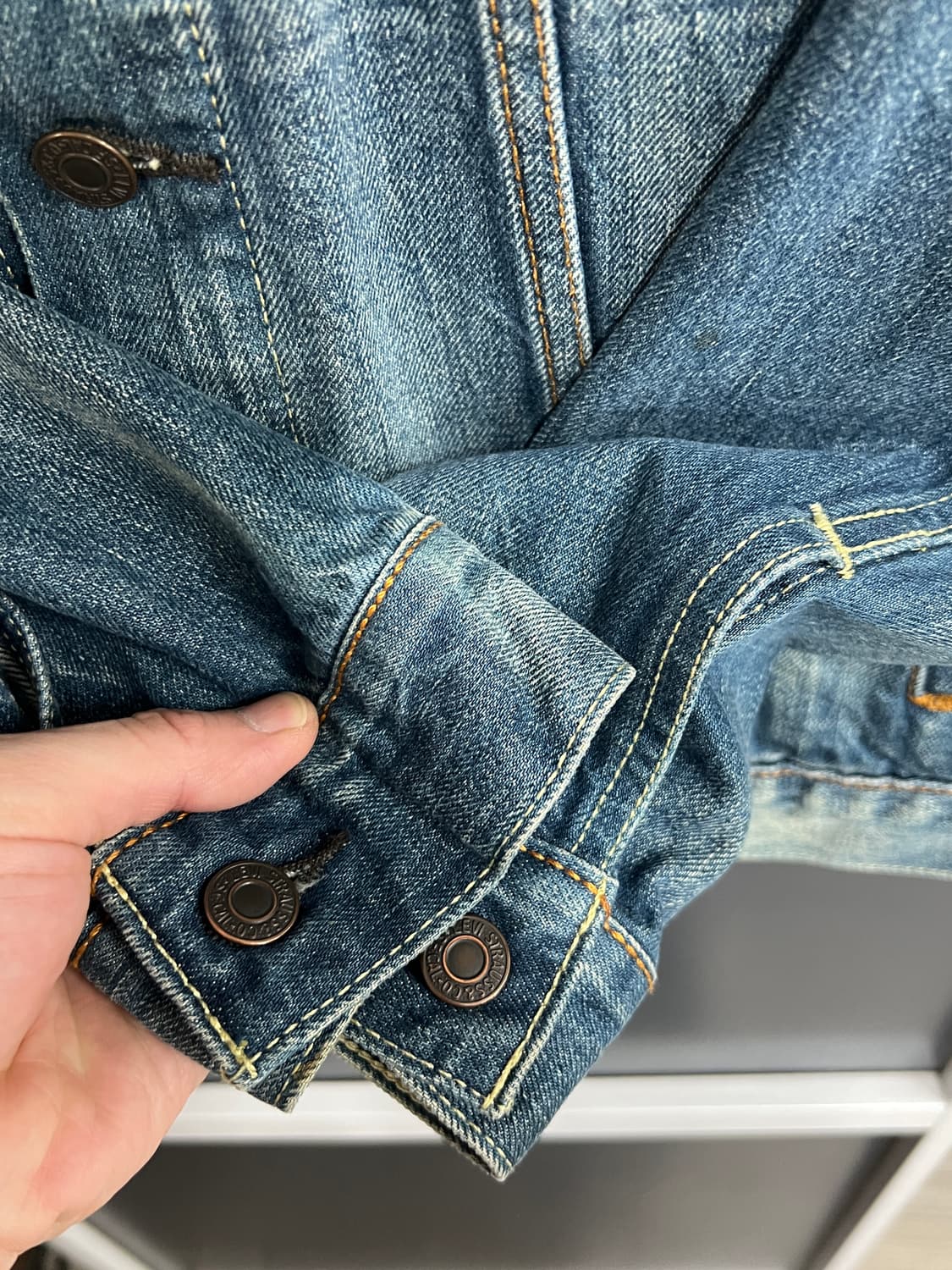 Levis 리바이스 오리지널 워싱 데님 트러커 자켓 상품이미지4