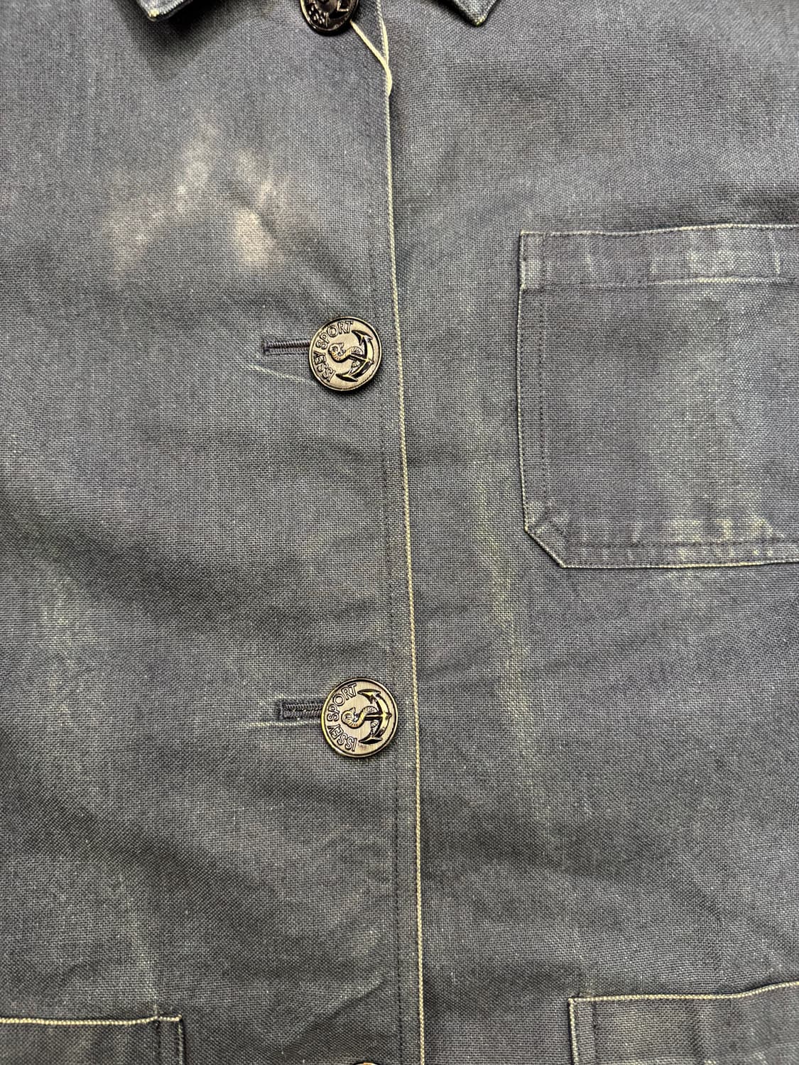 9)이세이미야키 스포츠 빈티지 네이비 코튼 자켓 상품이미지3