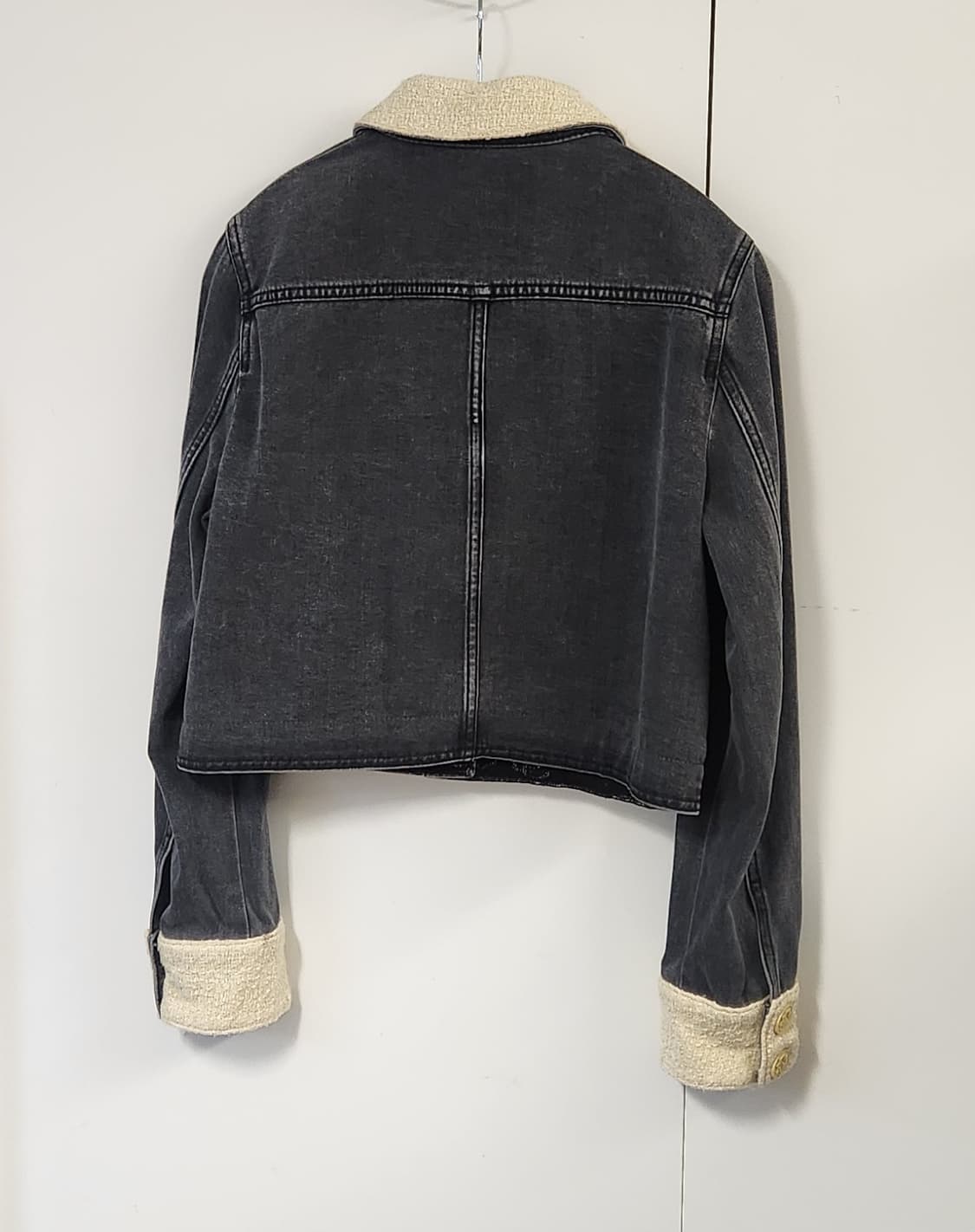 타임 트위드 블록 데님 자켓  76 상품이미지4